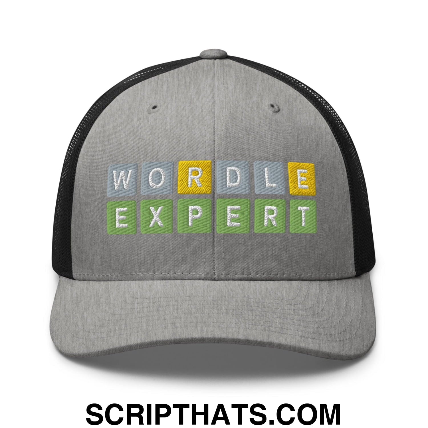 Wordle Expert Retro Trucker Hat Heather Black