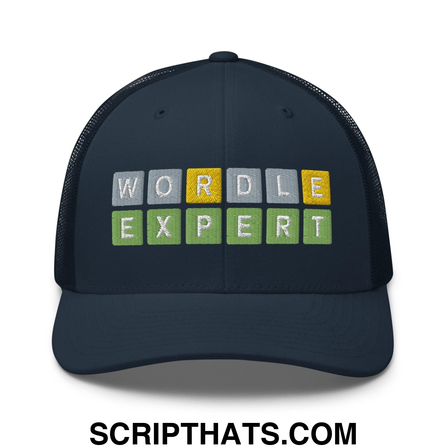 Wordle Expert Retro Trucker Hat Navy