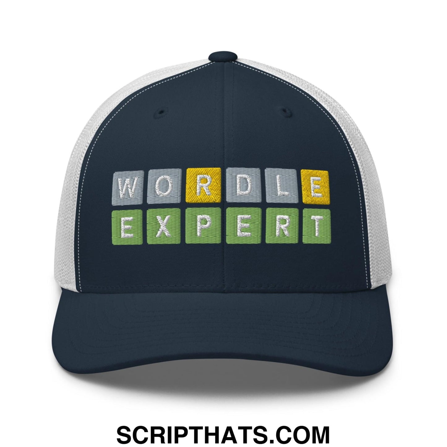 Wordle Expert Retro Trucker Hat Navy White