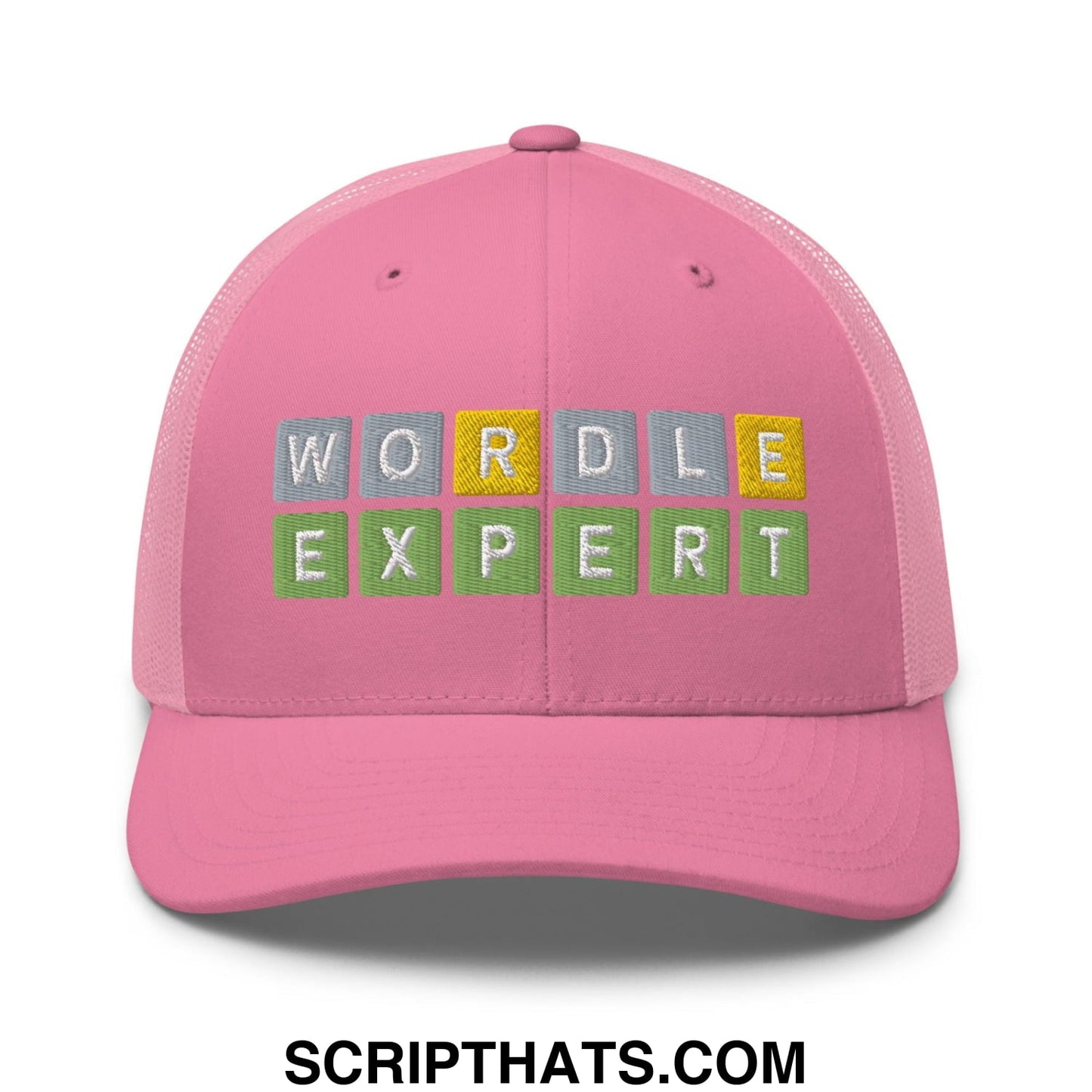 Wordle Expert Retro Trucker Hat Pink