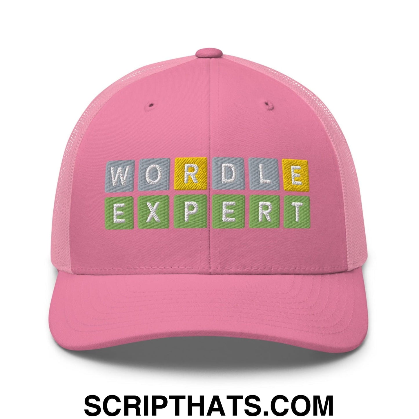Wordle Expert Retro Trucker Hat Pink