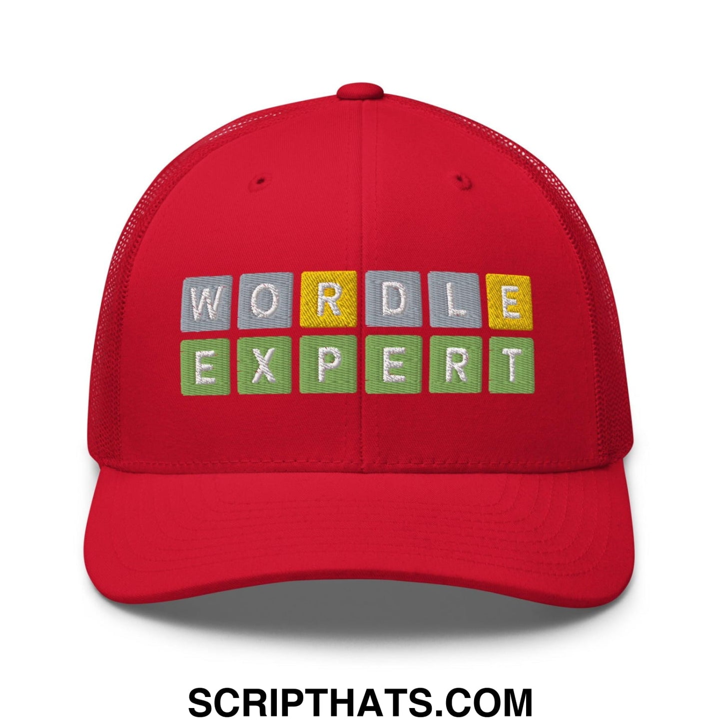 Wordle Expert Retro Trucker Hat Red