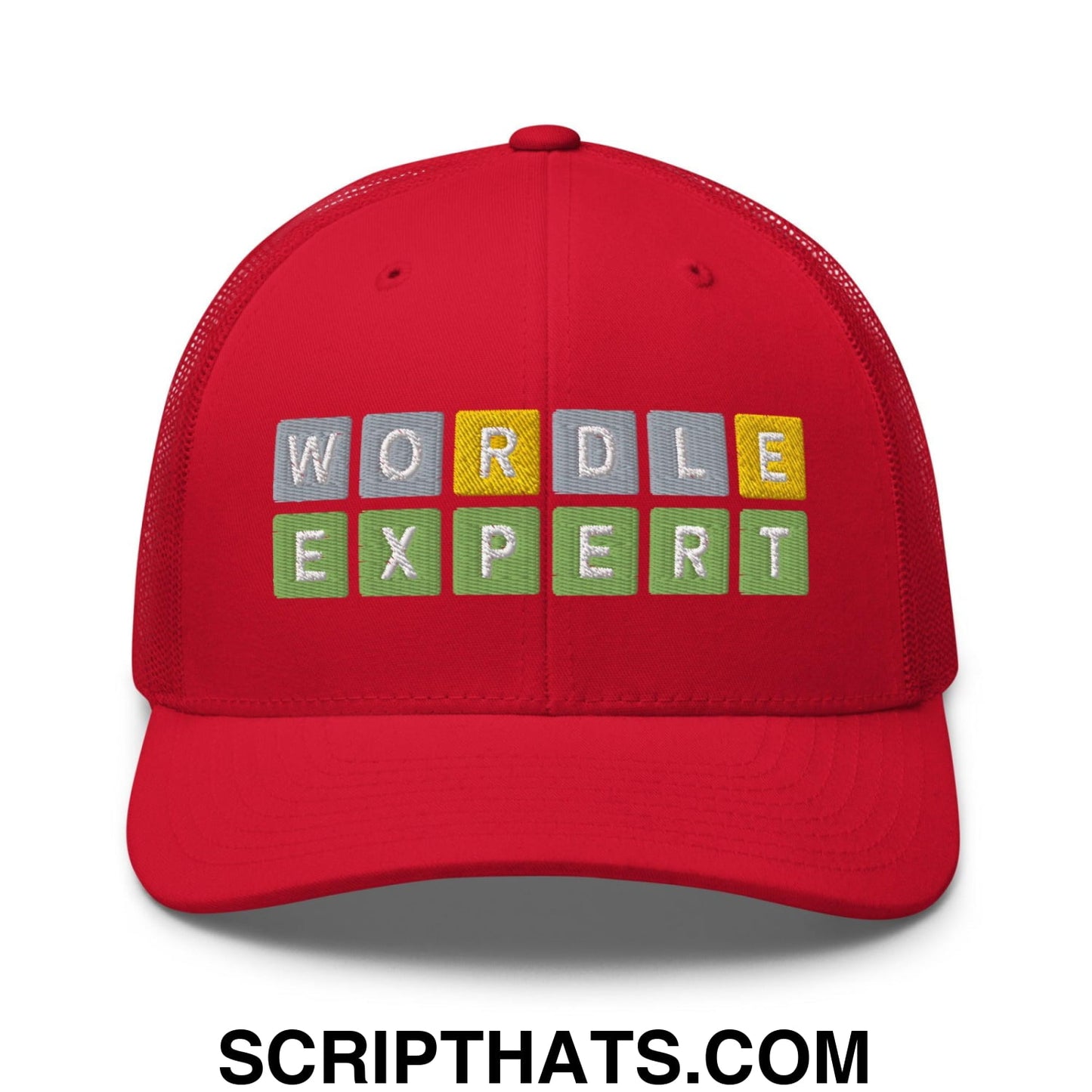 Wordle Expert Retro Trucker Hat Red