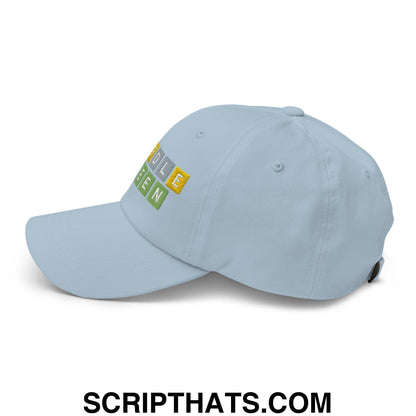 Wordle Queen Dad Hat Light Blue