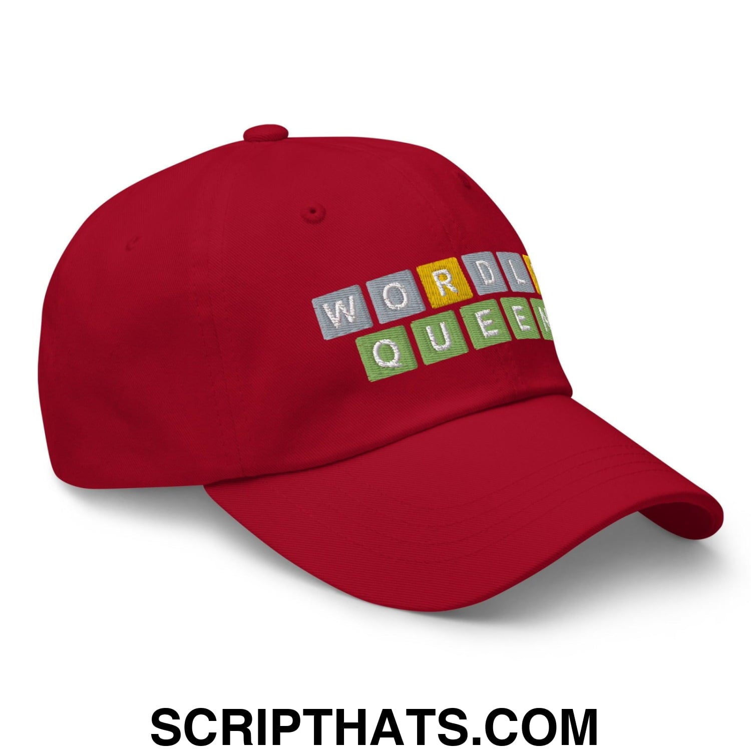 Wordle Queen Dad Hat Cranberry