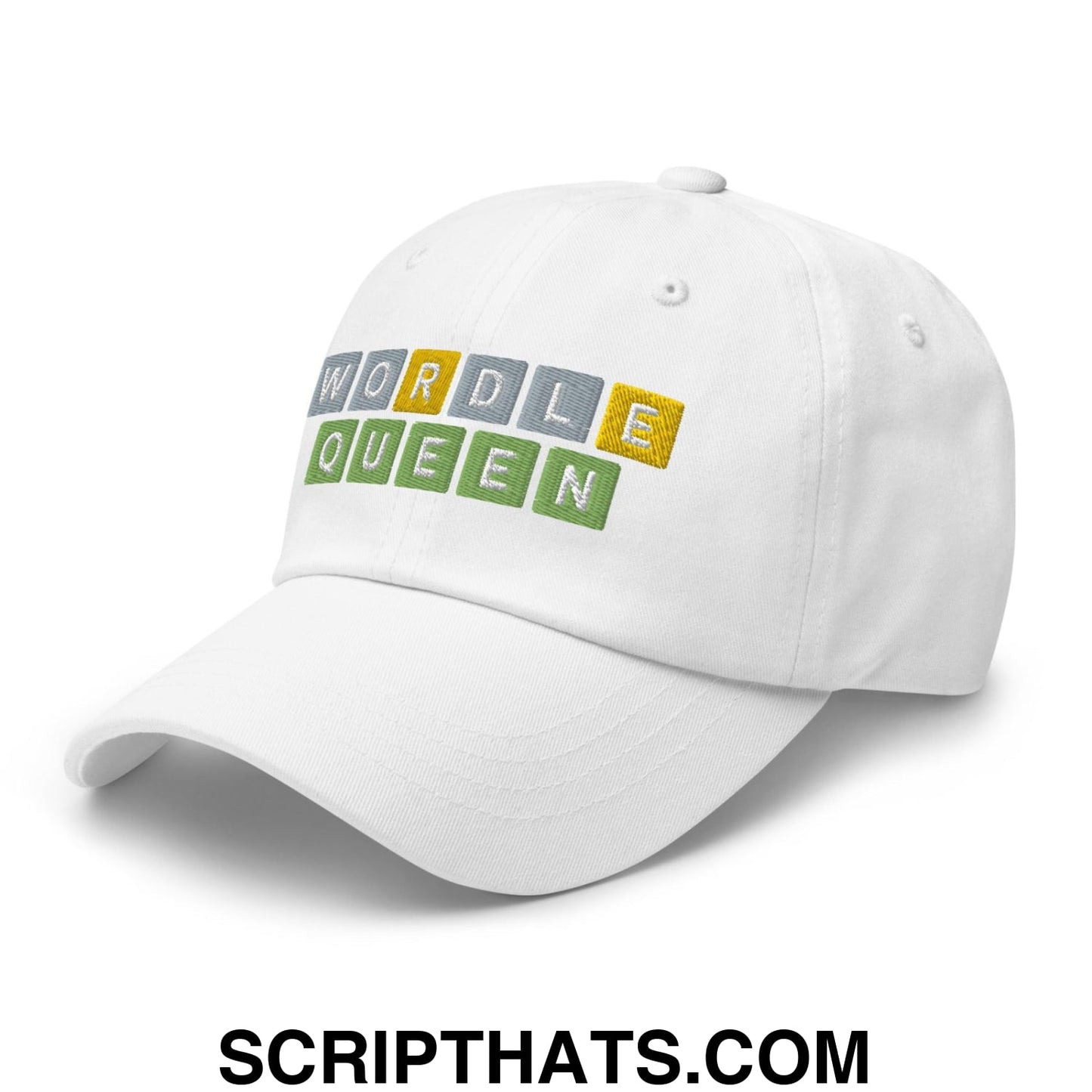 Wordle Queen Dad Hat White