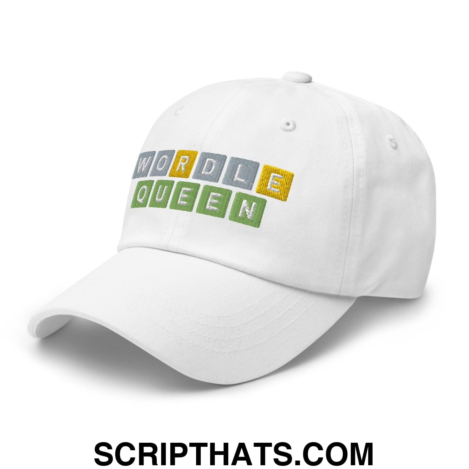 Wordle Queen Dad Hat White