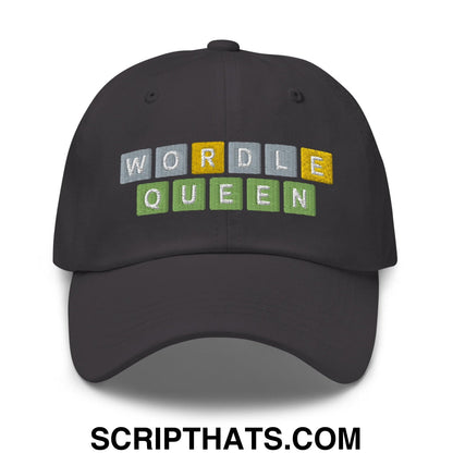 Wordle Queen Dad Hat Dark Grey