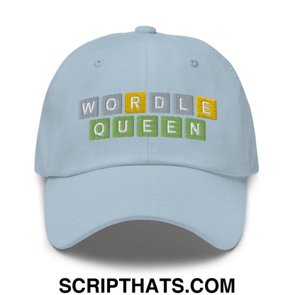 Wordle Queen Dad Hat Light Blue