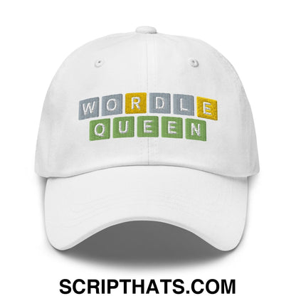 Wordle Queen Dad Hat White