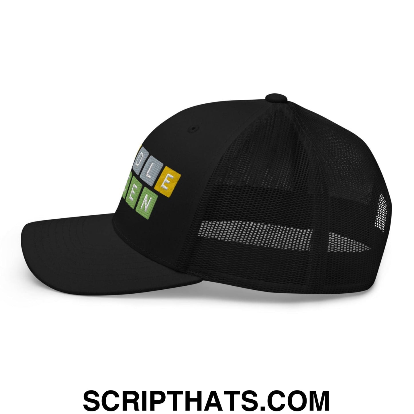 Wordle Queen Retro Trucker Hat Black