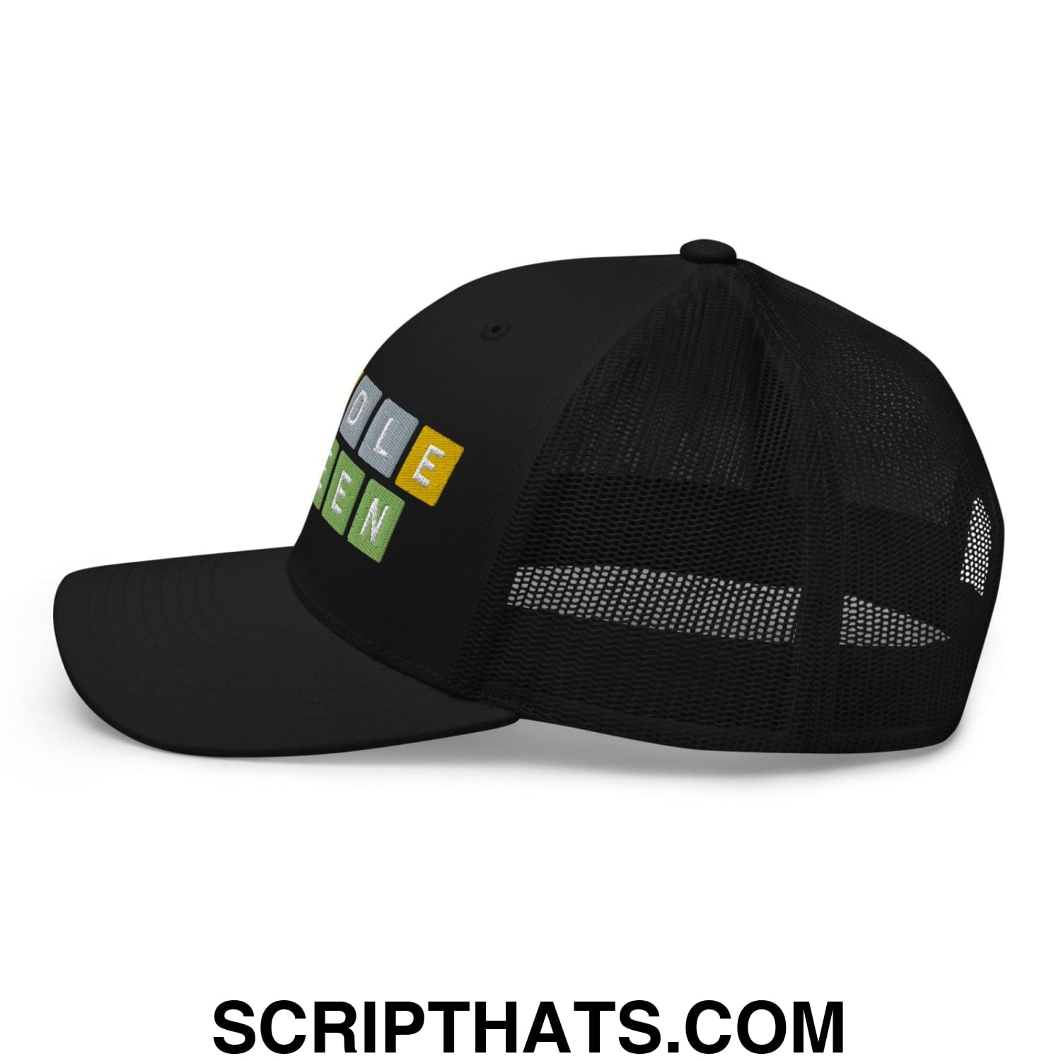 Wordle Queen Retro Trucker Hat Black