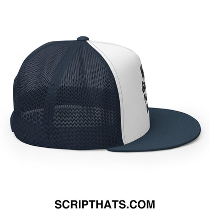 World's Greastest Forklift Driver Regular Trucker Show Hat Navy White Navy