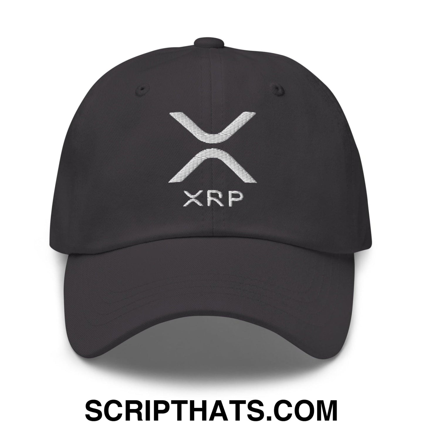 XRP Ripple Embroidered Dad Hat Dark Grey