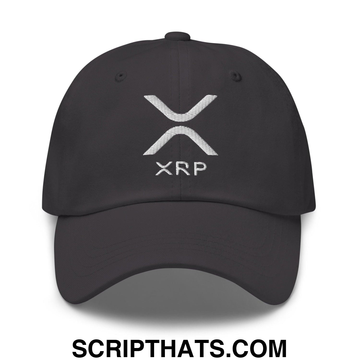 XRP Ripple Embroidered Dad Hat Dark Grey
