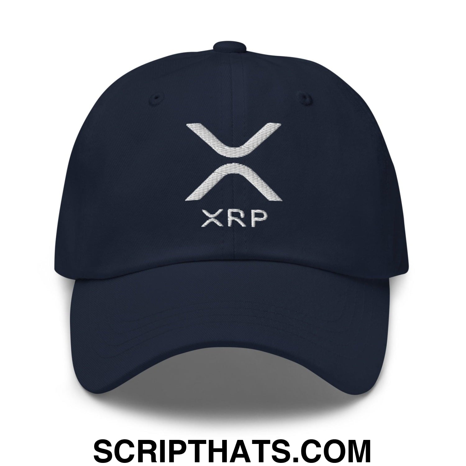 XRP Ripple Embroidered Dad Hat Navy