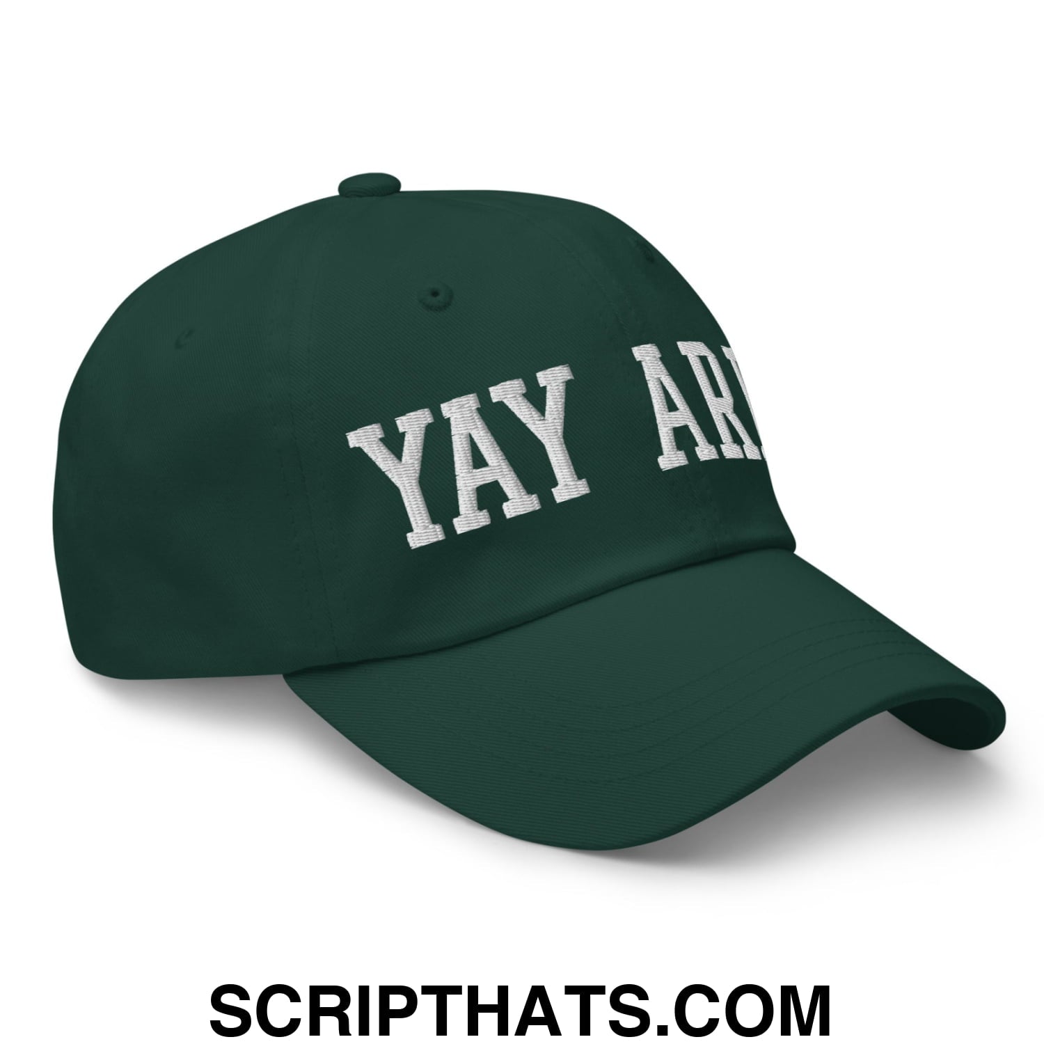 Yay Area Varsity College Block Embroidered Unstructured Dad Hat Spruce