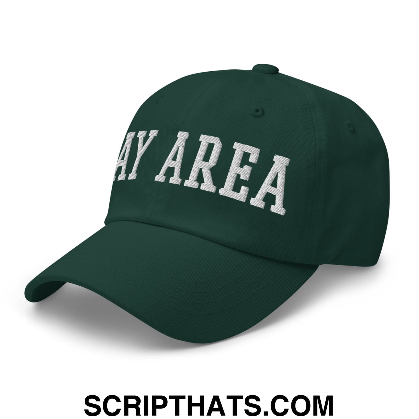Yay Area Varsity College Block Embroidered Unstructured Dad Hat Spruce