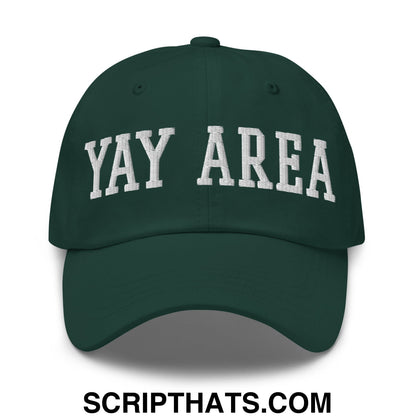 Yay Area Varsity College Block Embroidered Unstructured Dad Hat Spruce
