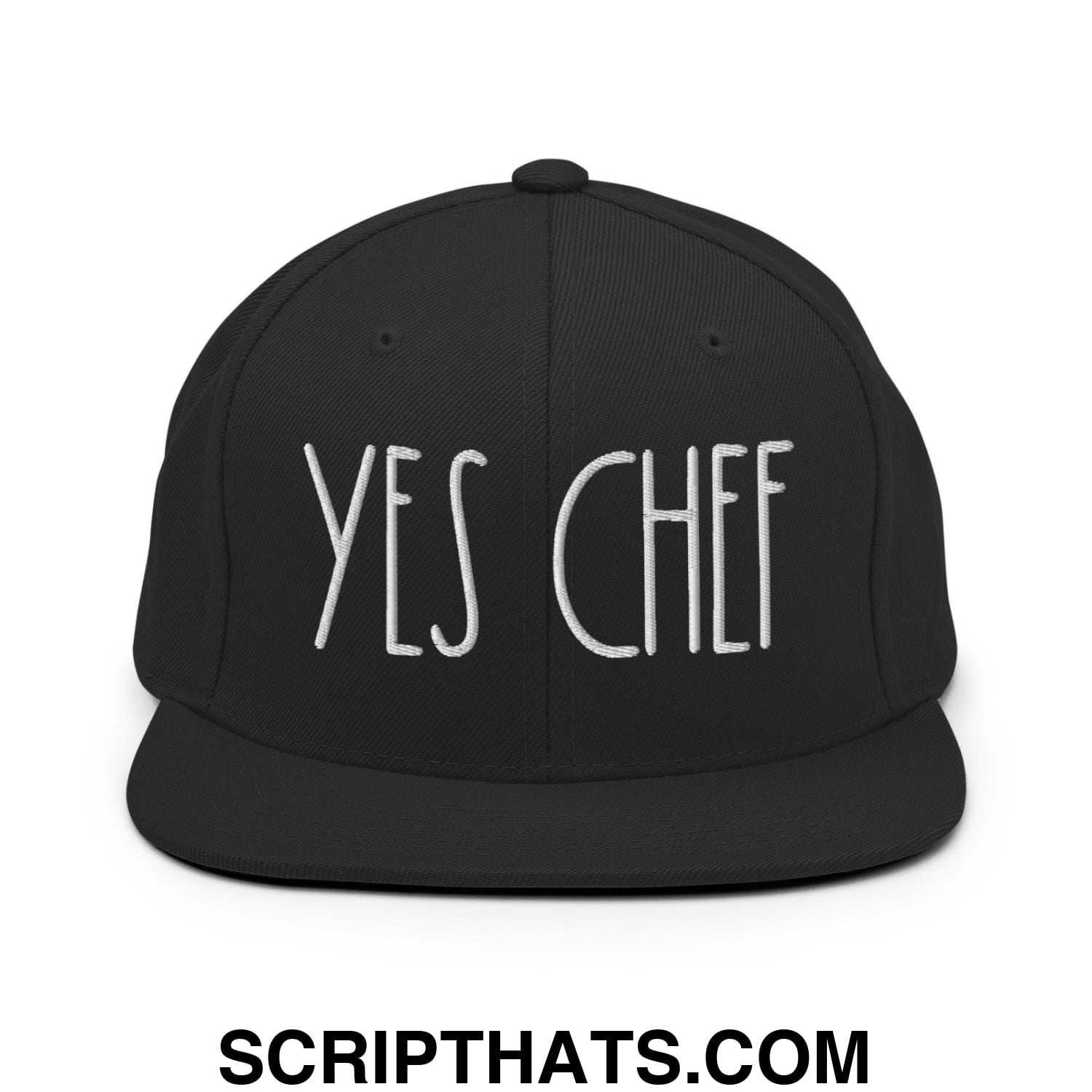 Yes Chef Bill Brim Snapback Hat Black
