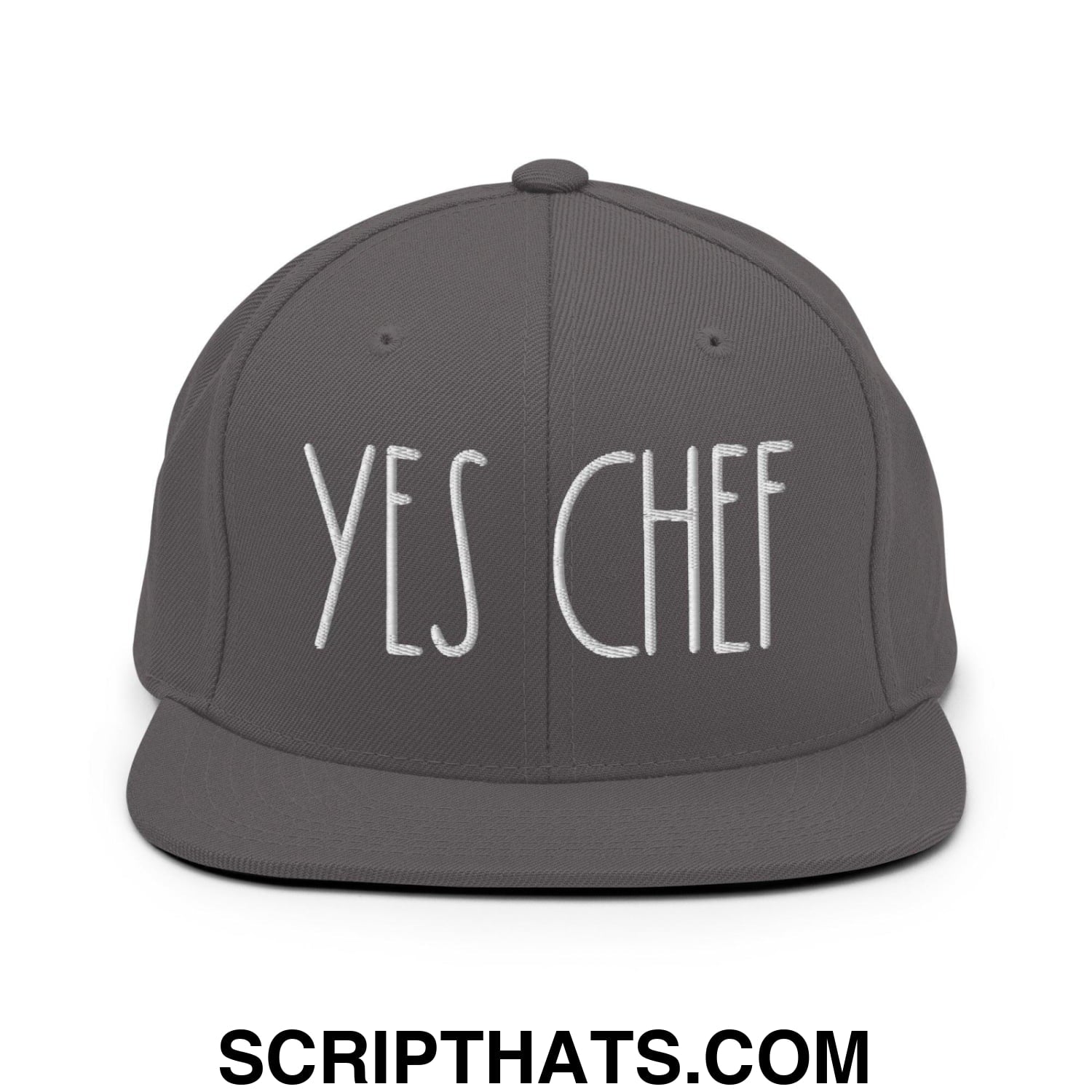 Yes Chef Bill Brim Snapback Hat Dark Grey