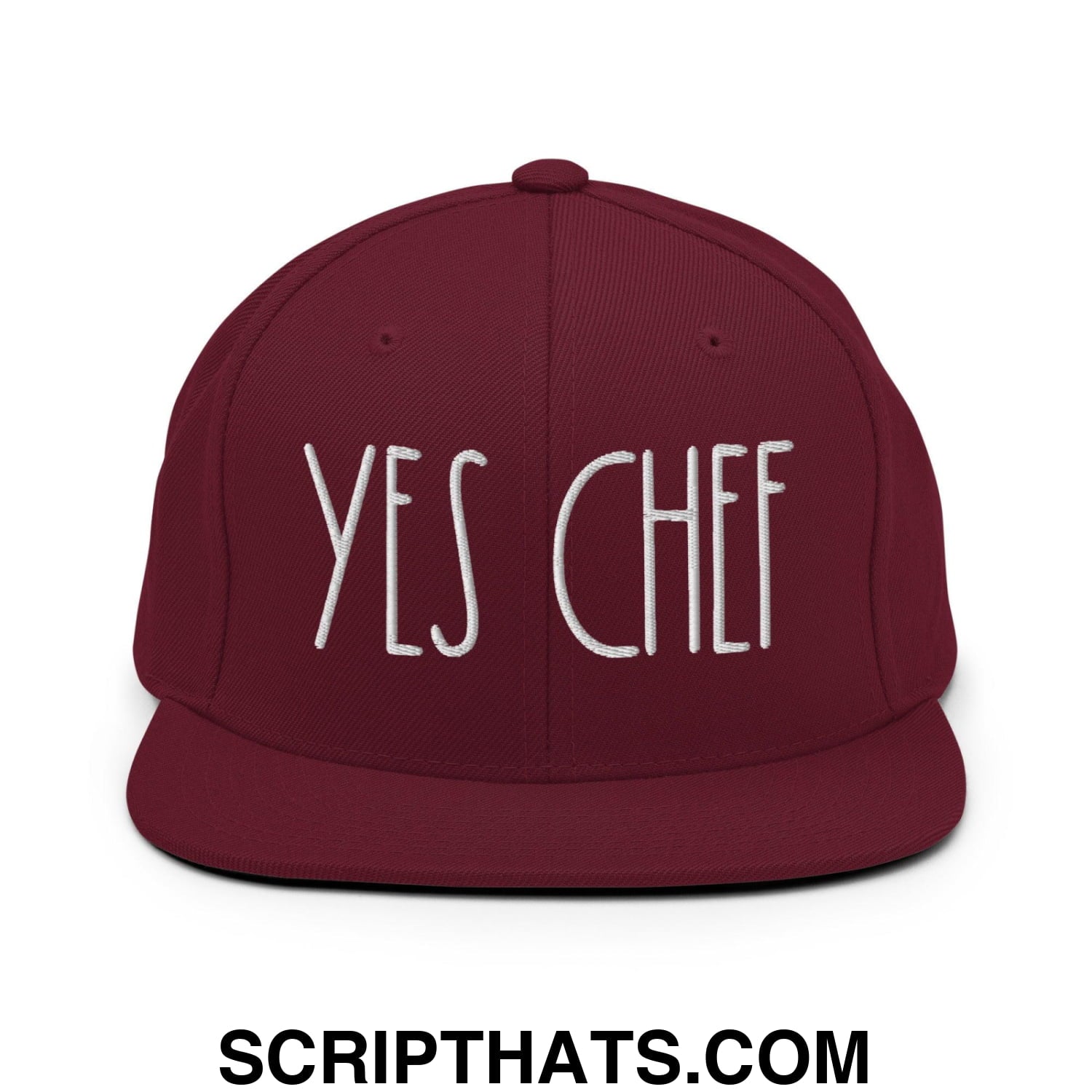 Yes Chef Bill Brim Snapback Hat Maroon