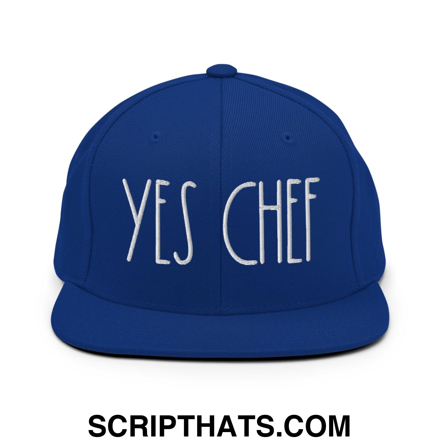 Yes Chef Bill Brim Snapback Hat Royal Blue