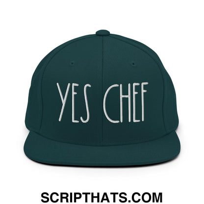 Yes Chef Bill Brim Snapback Hat Spruce