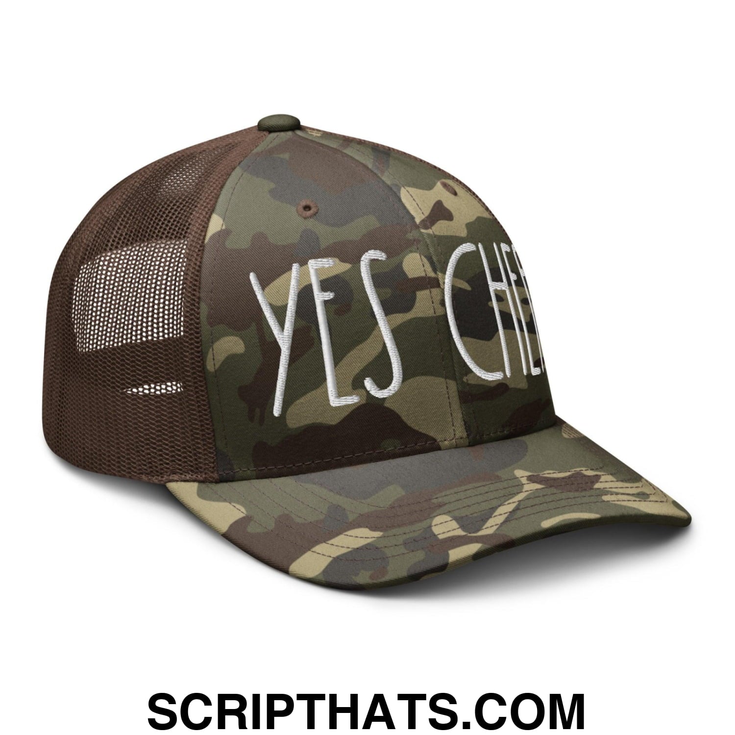 Yes Chef Camo Trucker Hat Camo Brown