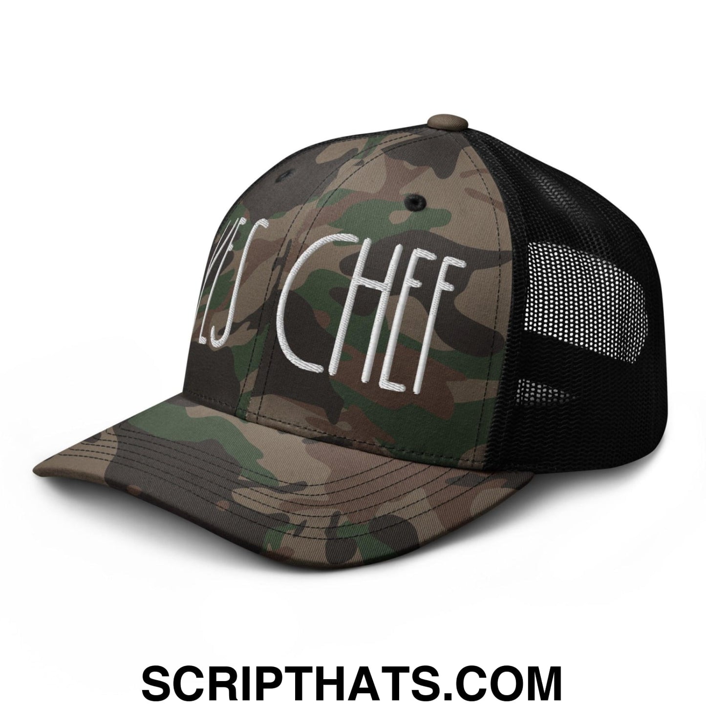 Yes Chef Camo Trucker Hat Camo Black