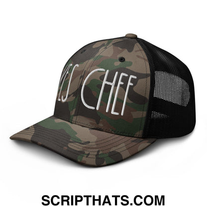 Yes Chef Camo Trucker Hat Camo Black
