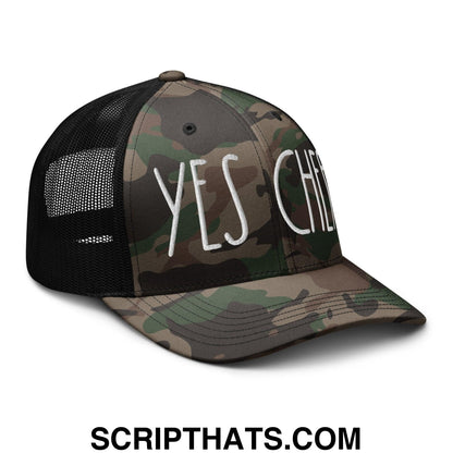 Yes Chef Camo Trucker Hat Camo Black