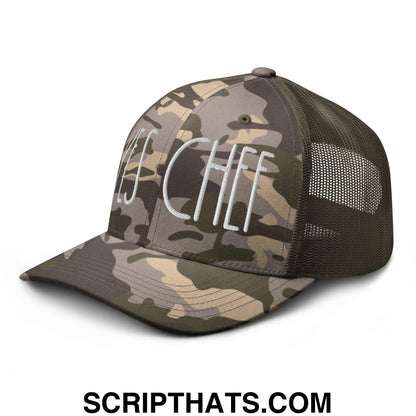 Yes Chef Camo Trucker Hat Camo Olive