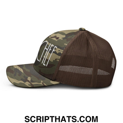 Yes Chef Camo Trucker Hat Camo Brown