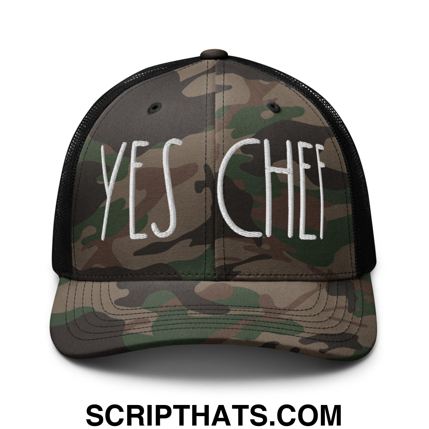 Yes Chef Camo Trucker Hat Camo Black
