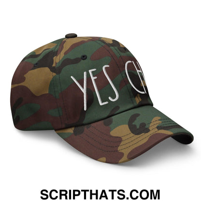 Yes Chef Dad Hat Green Camo
