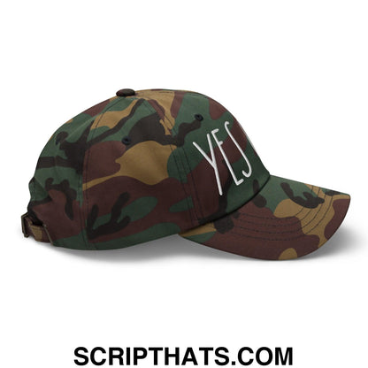 Yes Chef Dad Hat Green Camo