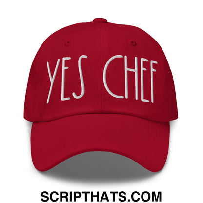 Yes Chef Dad Hat Cranberry