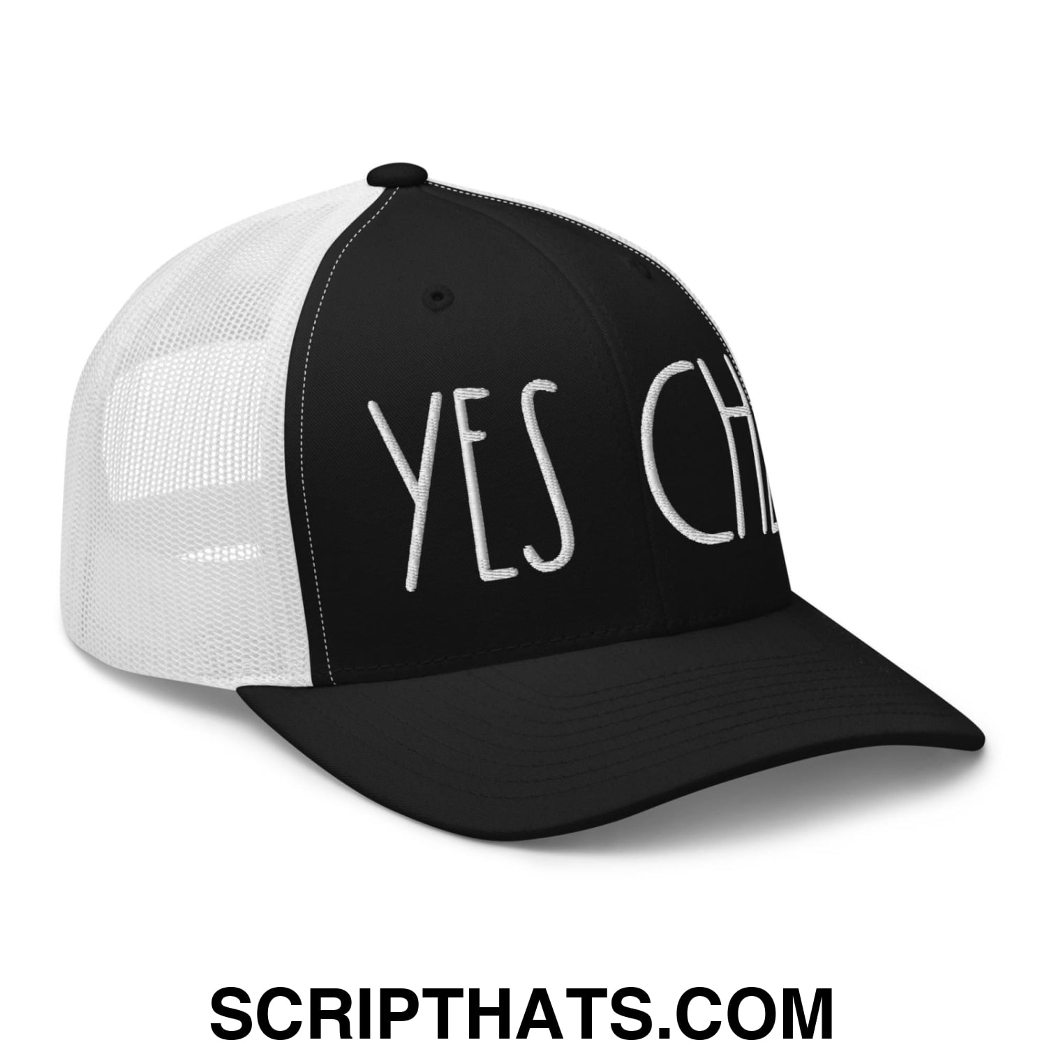 Yes Chef Retro Trucker Hat Black White