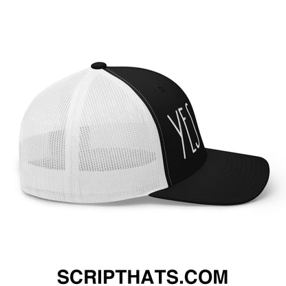 Yes Chef Retro Trucker Hat Black White