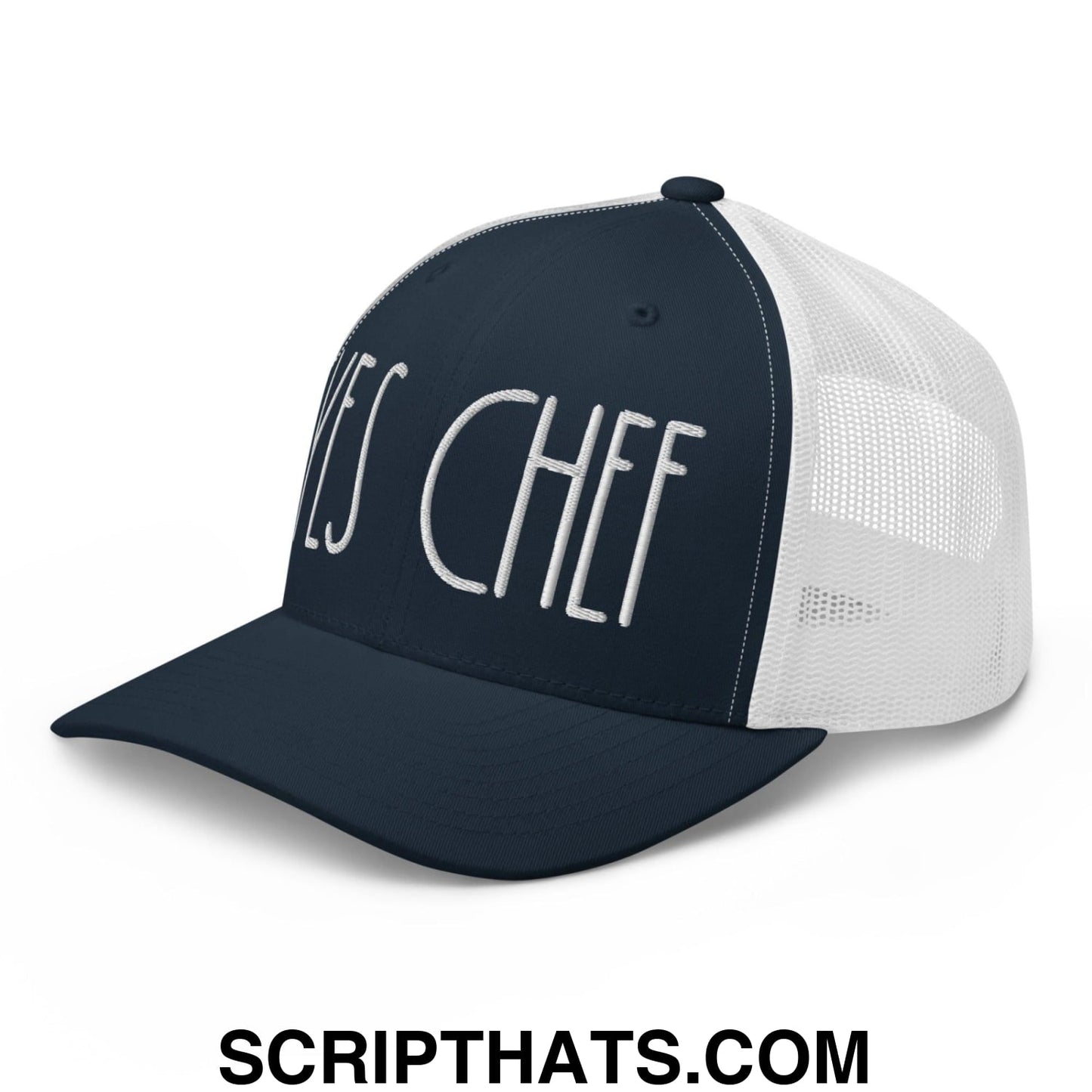 Yes Chef Retro Trucker Hat Navy White