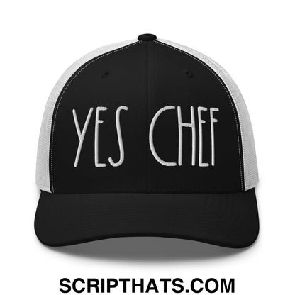 Yes Chef Retro Trucker Hat Black White