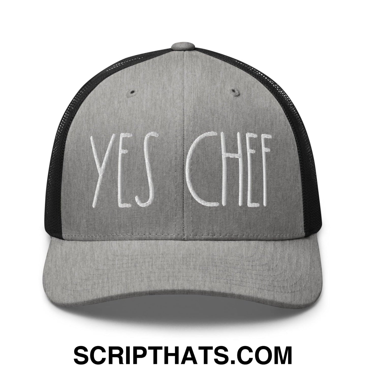 Yes Chef Retro Trucker Hat Heather Black