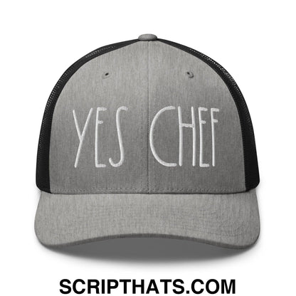 Yes Chef Retro Trucker Hat Heather Black