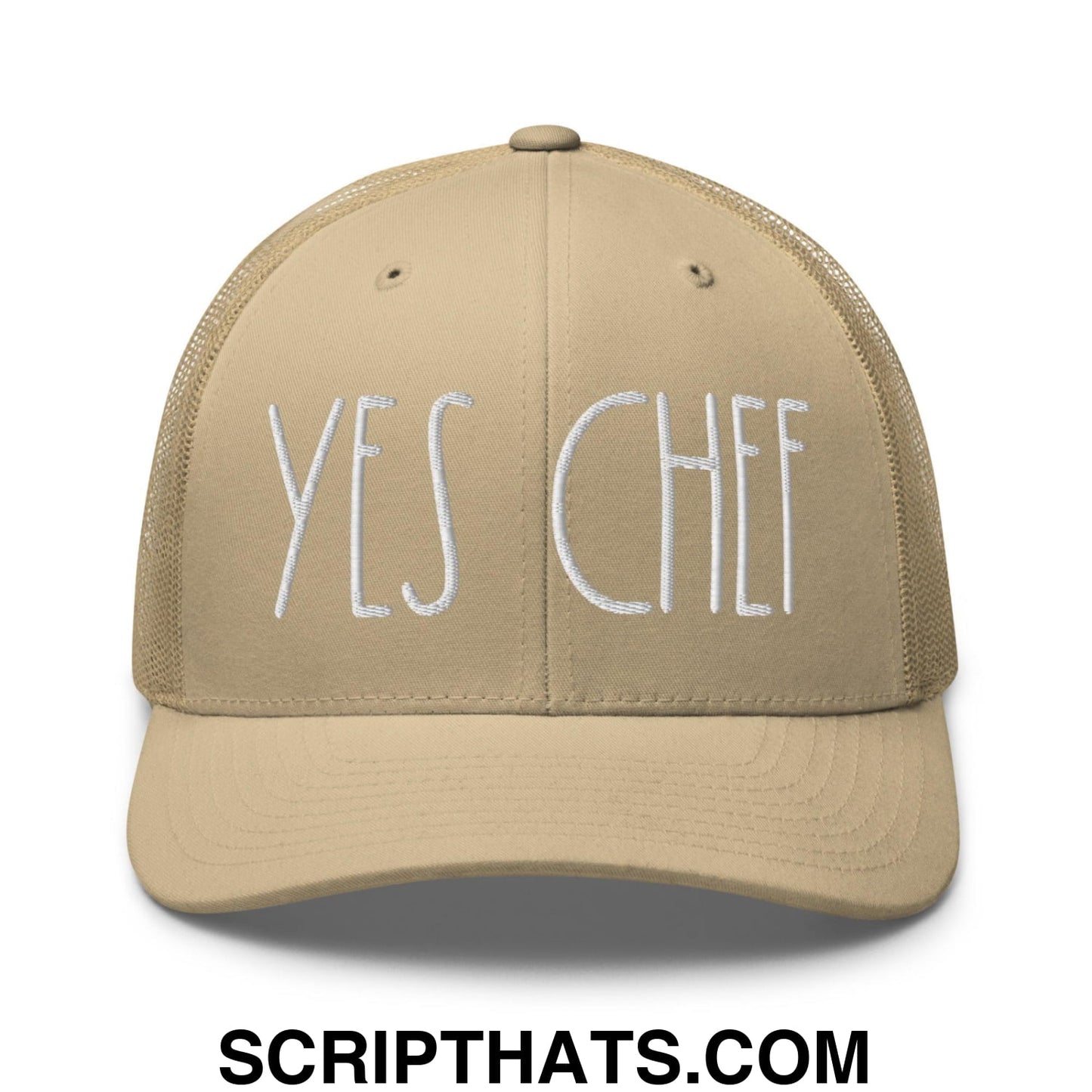 Yes Chef Retro Trucker Hat Khaki