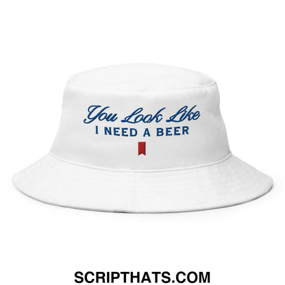 You Look Like I Need a Beer Embroidered Bucket Hat Default Title