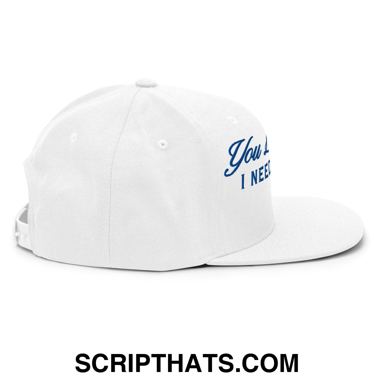 You Look Like I Need a Beer Embroidered Flat Bill Brim Snapback Hat Default Title