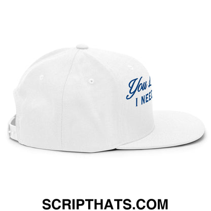 You Look Like I Need a Beer Embroidered Flat Bill Brim Snapback Hat Default Title