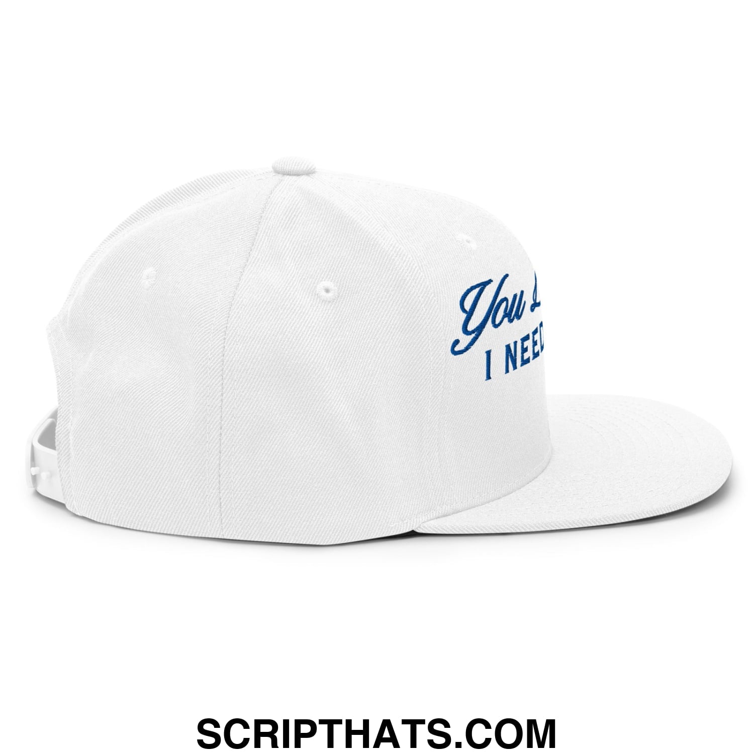 You Look Like I Need a Beer Embroidered Flat Bill Brim Snapback Hat Default Title