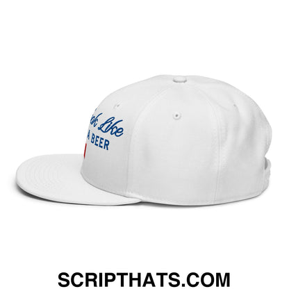 You Look Like I Need a Beer Embroidered Flat Brim Bill Snapback Hat Default Title